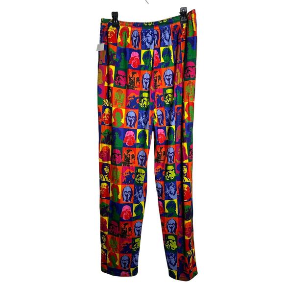 STAR WARS New All Over Patchwork Character Print Sleep Lounger Pants Size M - Picture 2 of 4